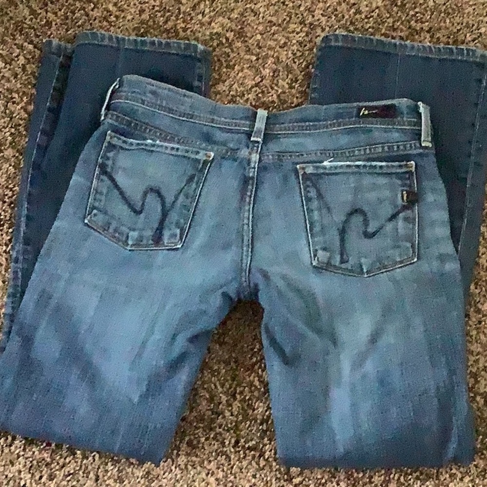 Classic Blue Women's Jeans with Back Pocket Stitching…low waist